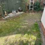 Back garden before patio landscaping North Lancashire & South Cumbria