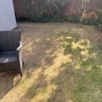 Lawn before new patio installation North Lancashire & South Cumbria